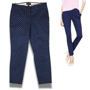 J.CREW Women's Navy Polka Dog CAFE CAPRI Size 00